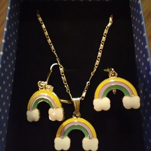 Kids necklace and earring set